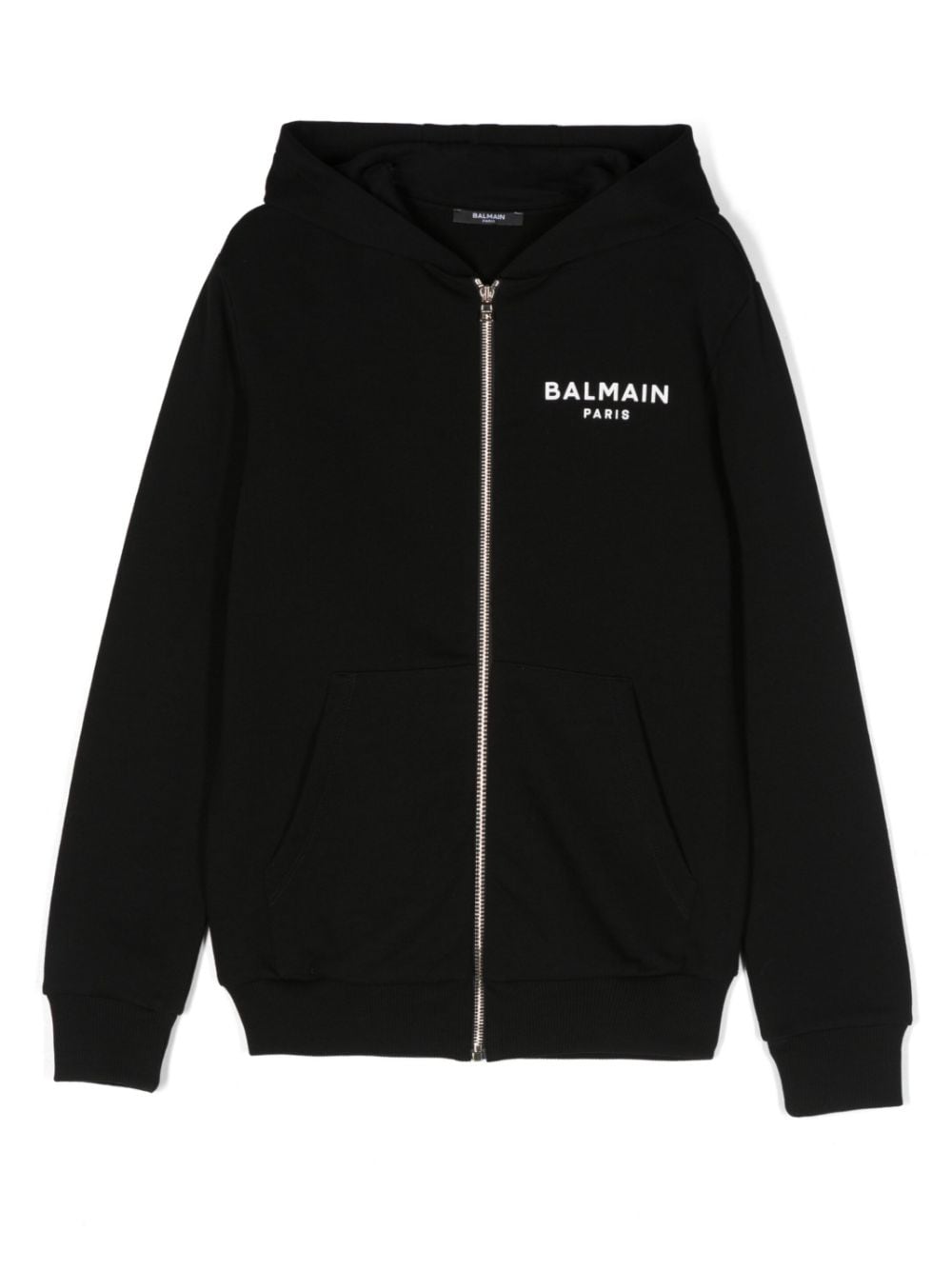 Balmain Kids logo-print zipped hoodie - Black von Balmain Kids