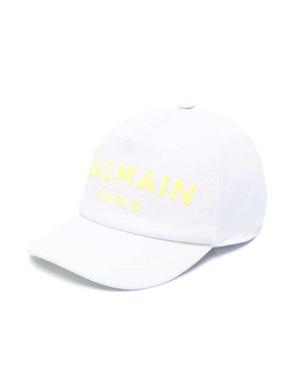 Balmain Kids logo-printed cotton hat - White von Balmain Kids