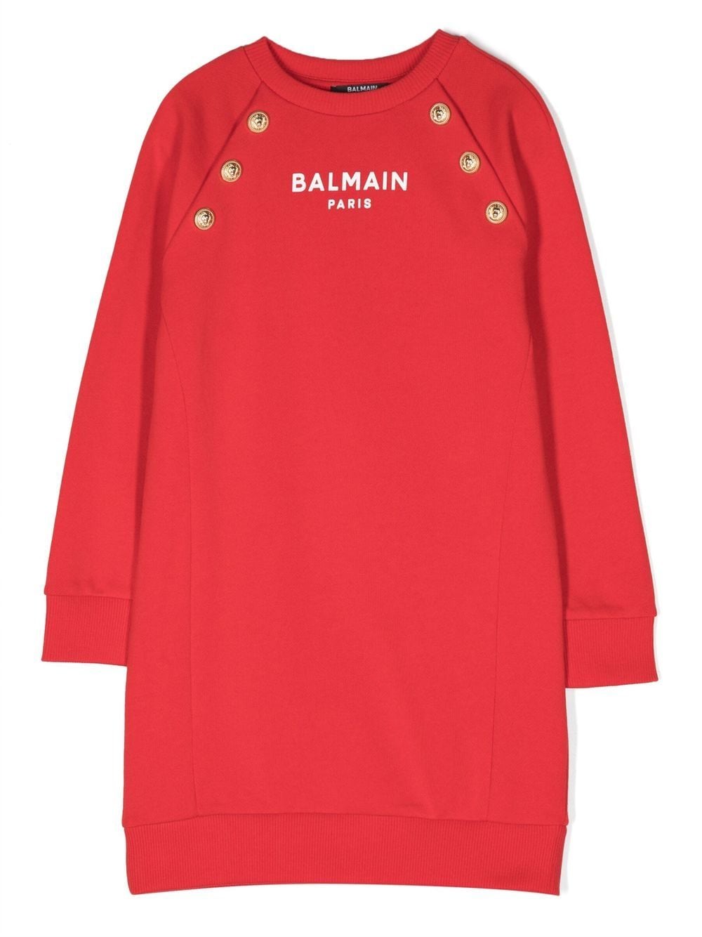 Balmain Kids long-sleeve knitted dress - Red von Balmain Kids