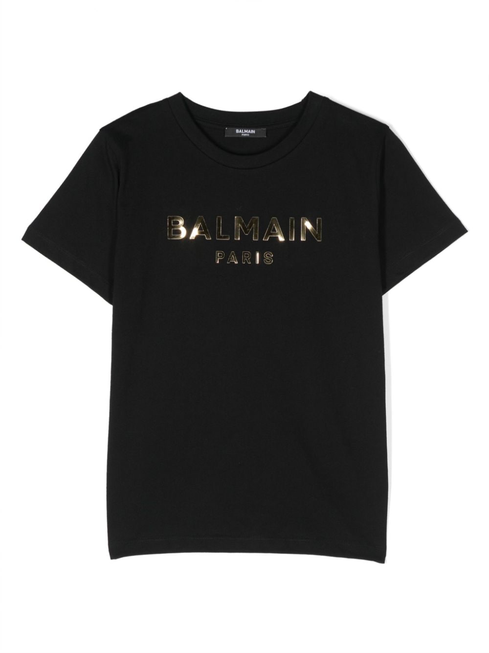 Balmain Kids metallic-logo T-shirt - Black von Balmain Kids