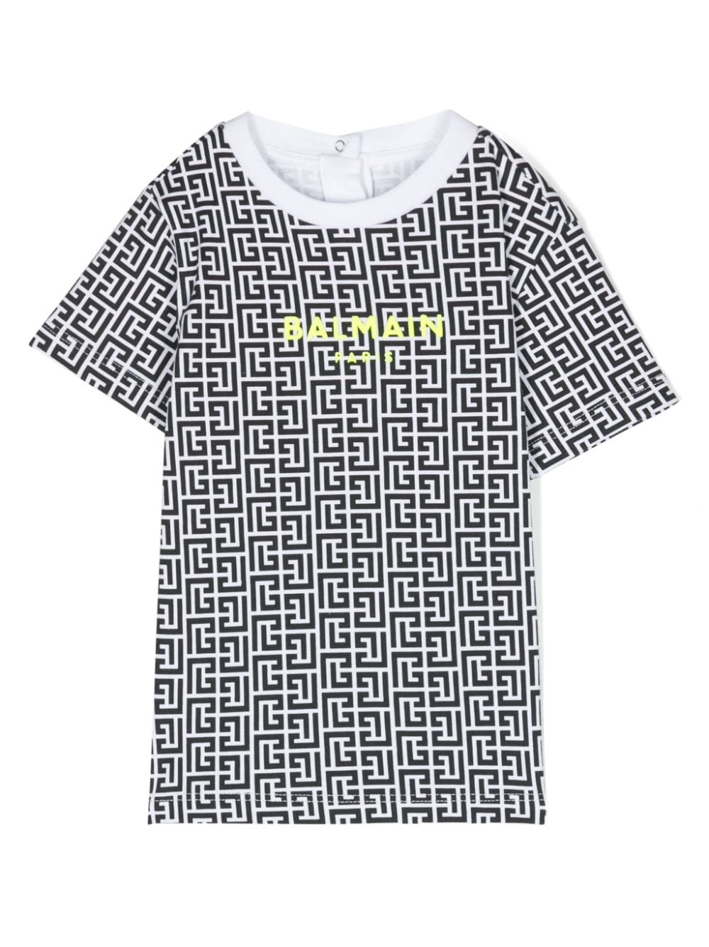 Balmain Kids monogram-print cotton T-shirt - Black von Balmain Kids