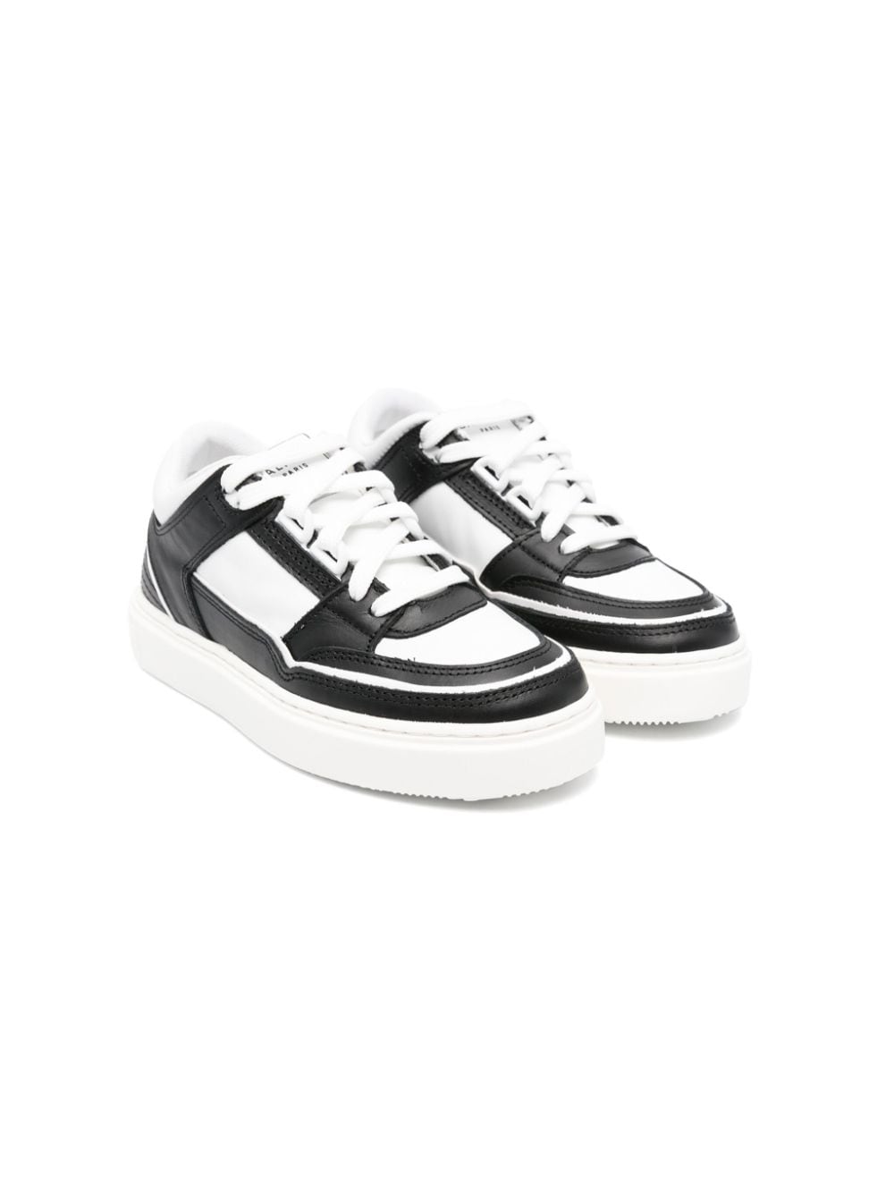 Balmain Kids panelled leather sneakers - Black von Balmain Kids