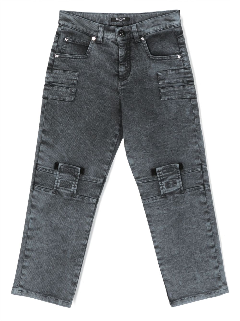 Balmain Kids panelled slim-cut jeans - Grey von Balmain Kids