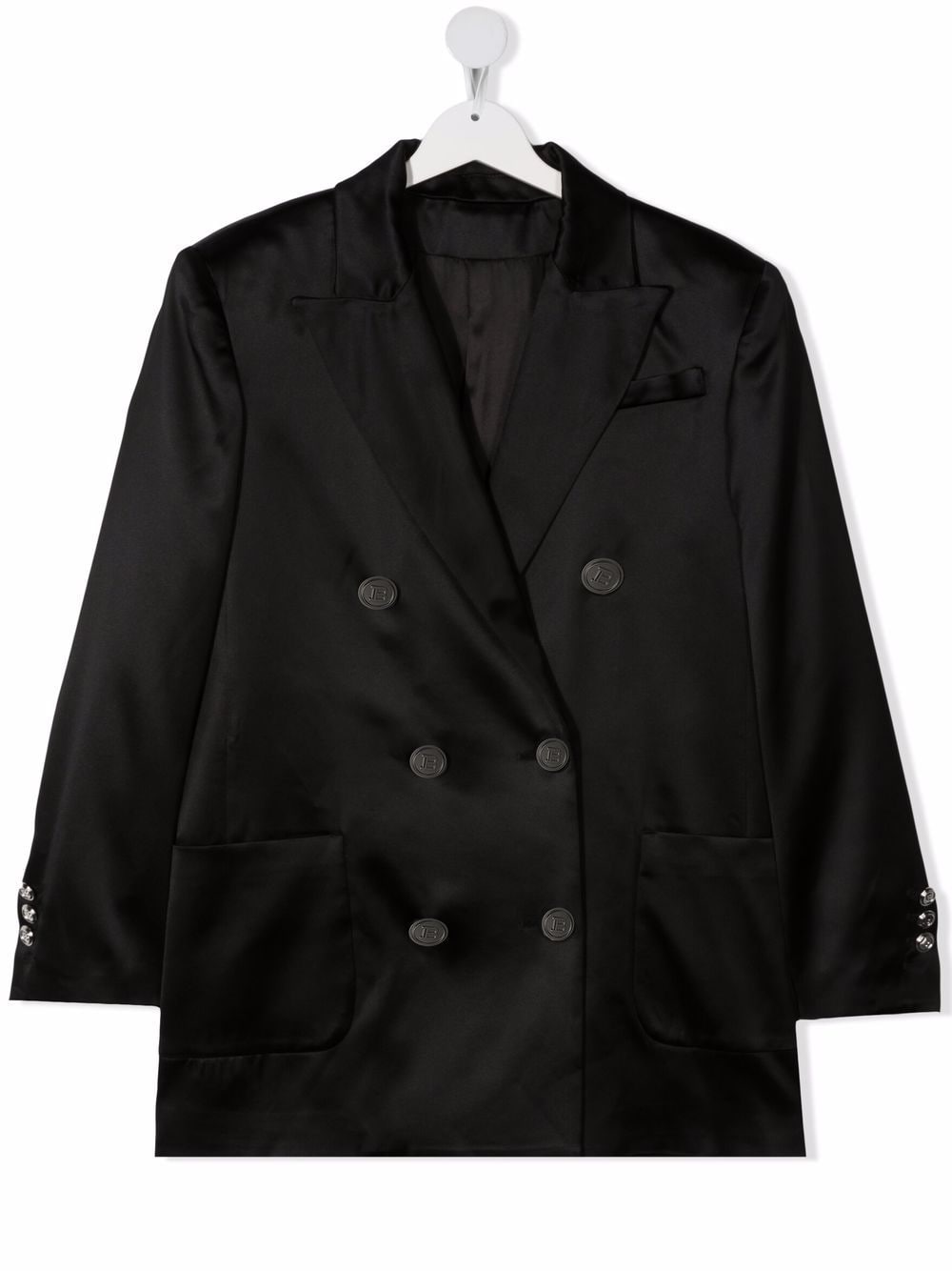 Balmain Kids peak-lapel single-breasted blazer - Black von Balmain Kids