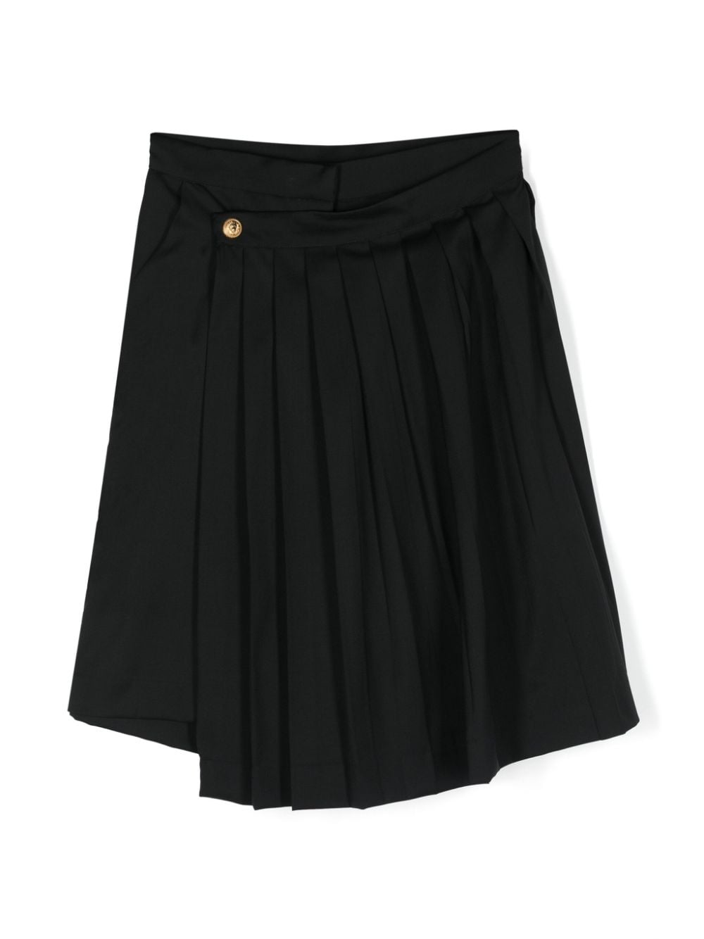 Balmain Kids pleated virgin wool skirt - Black von Balmain Kids