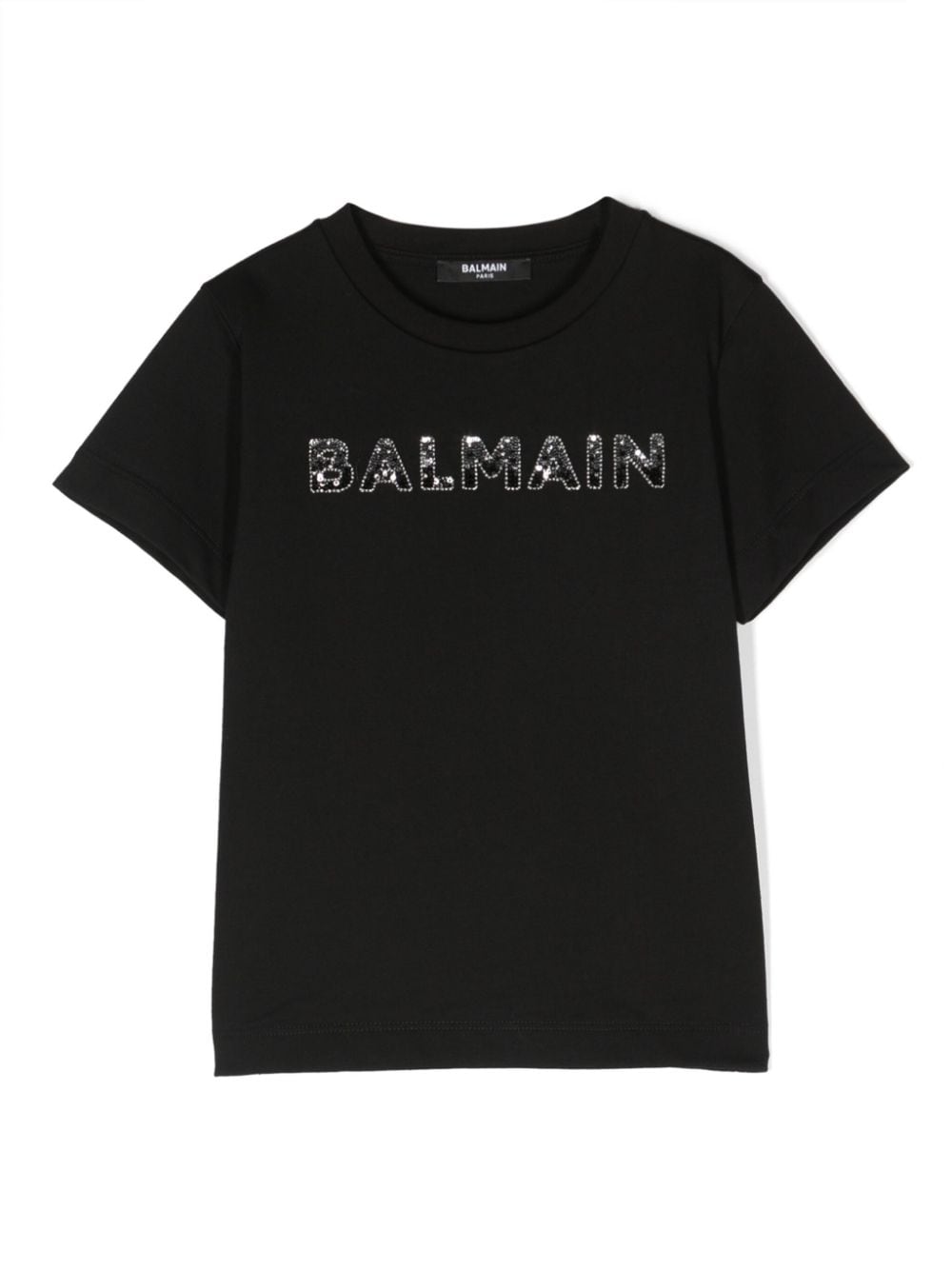 Balmain Kids sequin-embellished logo T-shirt - Black von Balmain Kids