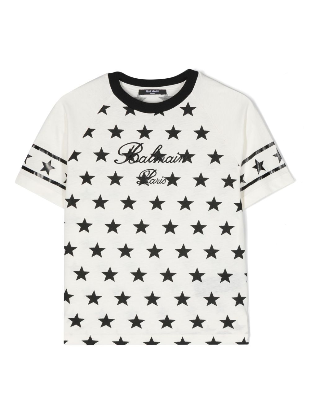 Balmain Kids star-print cotton T-shirt - White von Balmain Kids