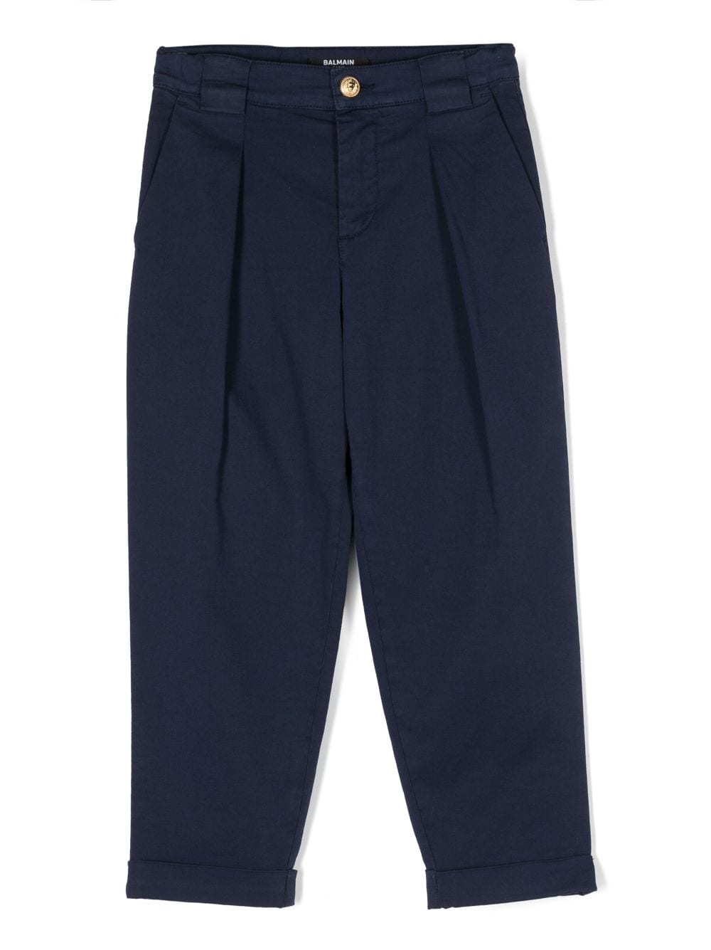 Balmain Kids stretch-cotton tailored trousers - Blue von Balmain Kids