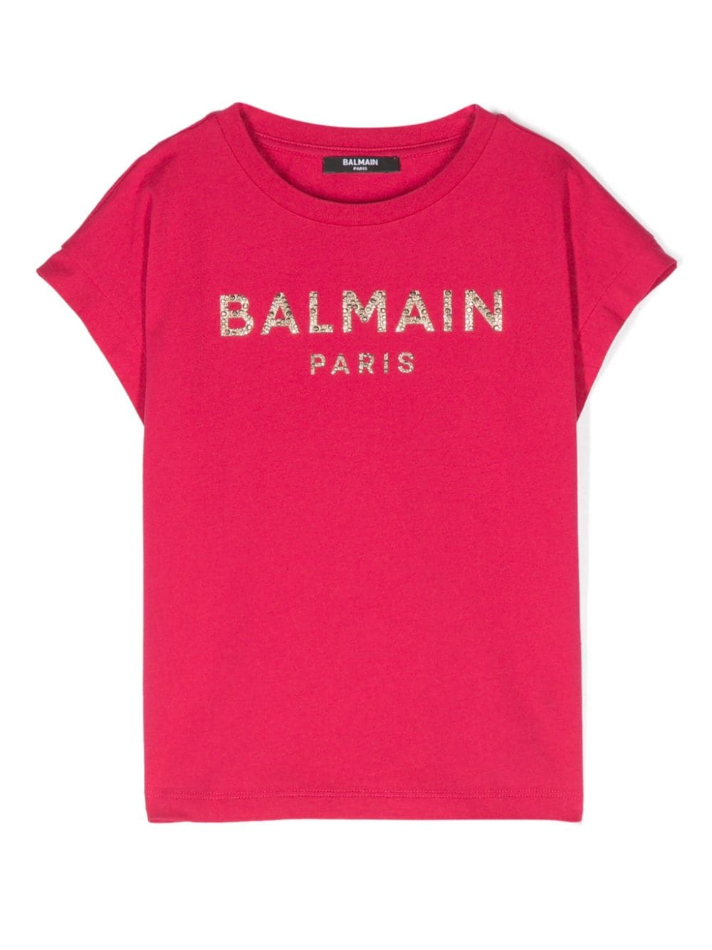 Balmain Kids studded-logo cotton T-shirt - Pink von Balmain Kids