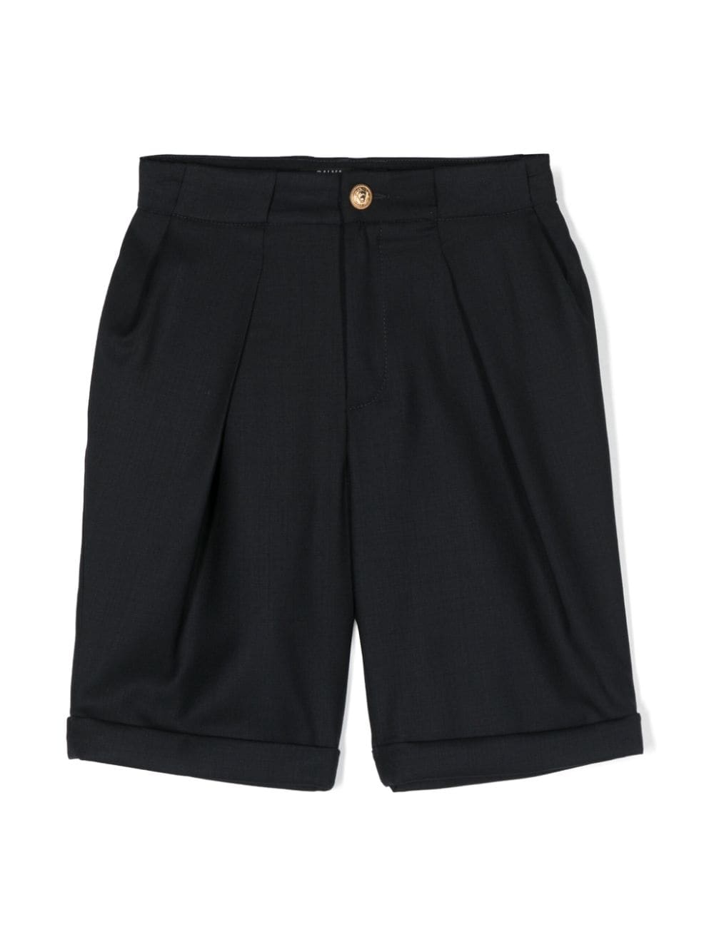 Balmain Kids turn-up wool shorts - Blue von Balmain Kids