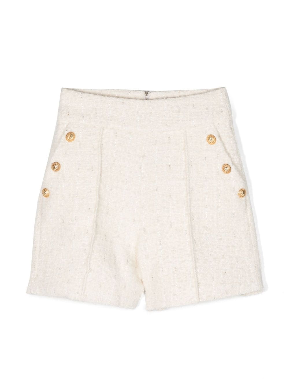 Balmain Kids zip-up thigh-length shorts - Neutrals von Balmain Kids