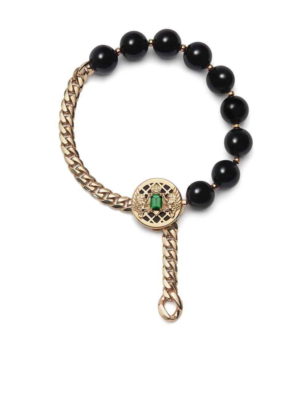 Balmain 18kt yellow gold Emblem beads bracelet von Balmain