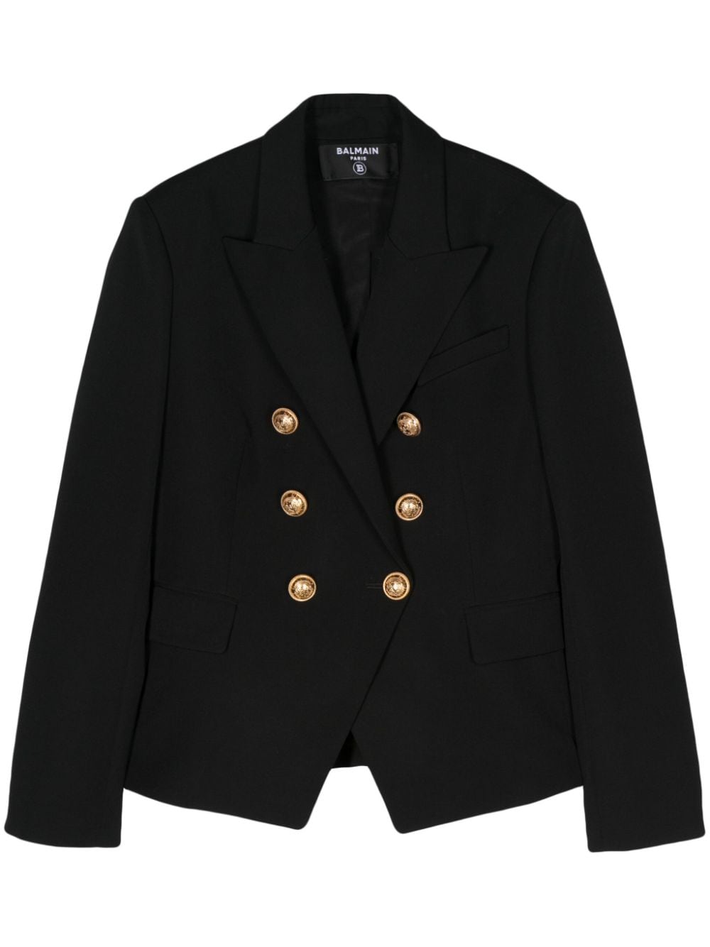 Balmain 6-Button double-breasted wool blazer - Black von Balmain