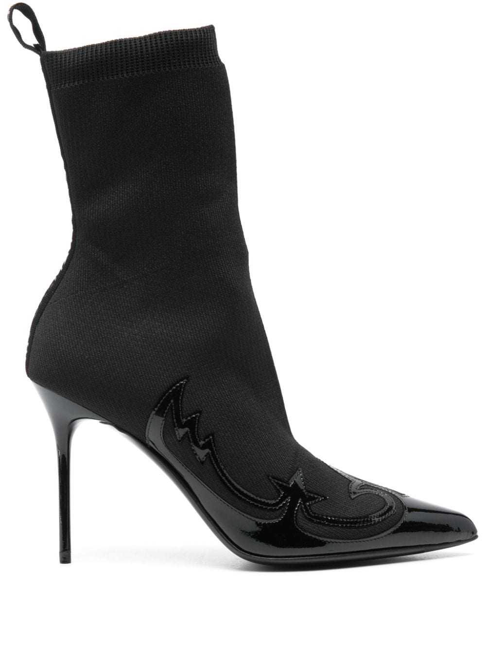 Balmain 95mm knitted ankle boots - Black von Balmain