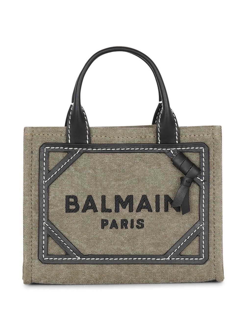 Balmain mini B-Army logo tote bag - Green von Balmain