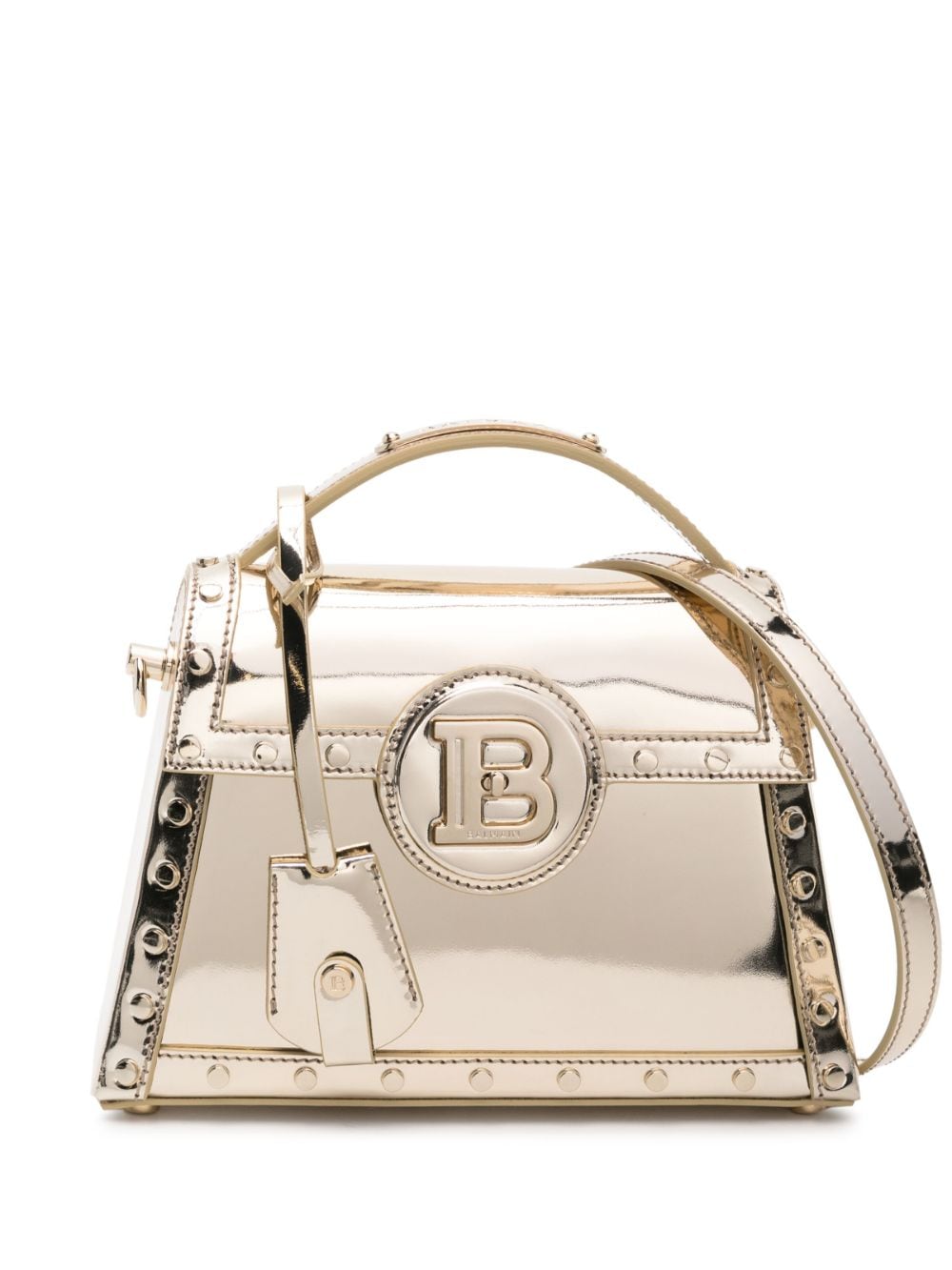 Balmain B-Buzz leather crossbody bag - Gold von Balmain