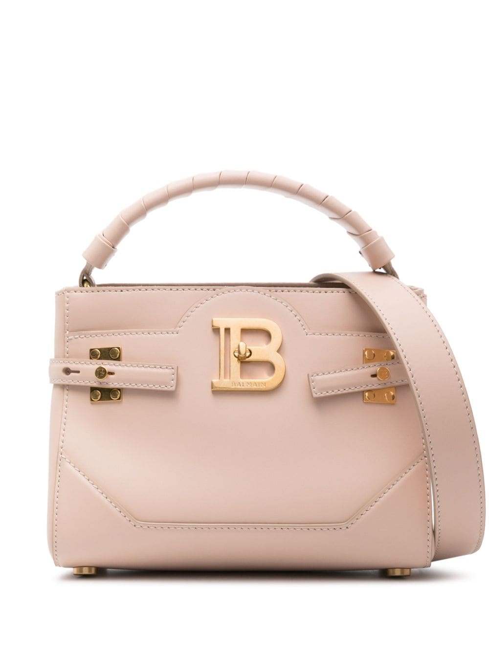 Balmain B-Buzz leather tote bag - Pink von Balmain