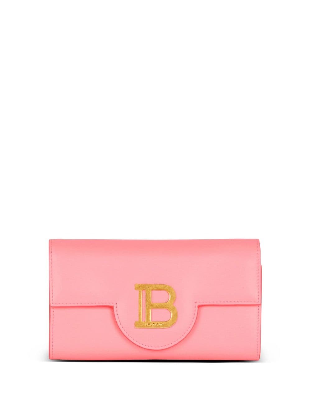 Balmain B-Buzz leather wallet-on-chain - Pink von Balmain