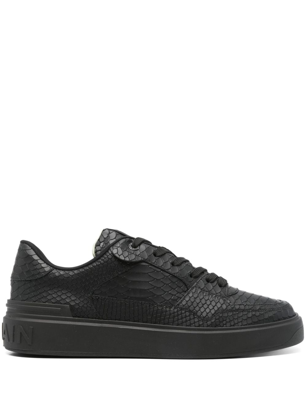 Balmain B-Court crocodile-embossed sneakers - Black von Balmain