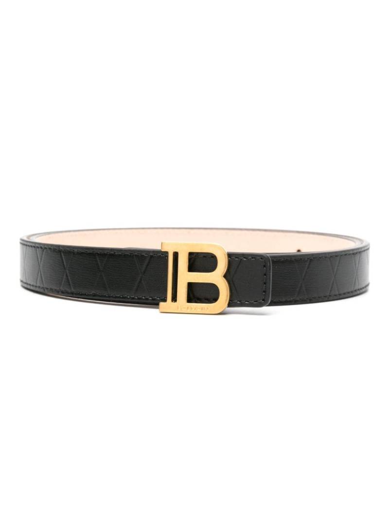 Balmain B-buckle leather belt - Black von Balmain