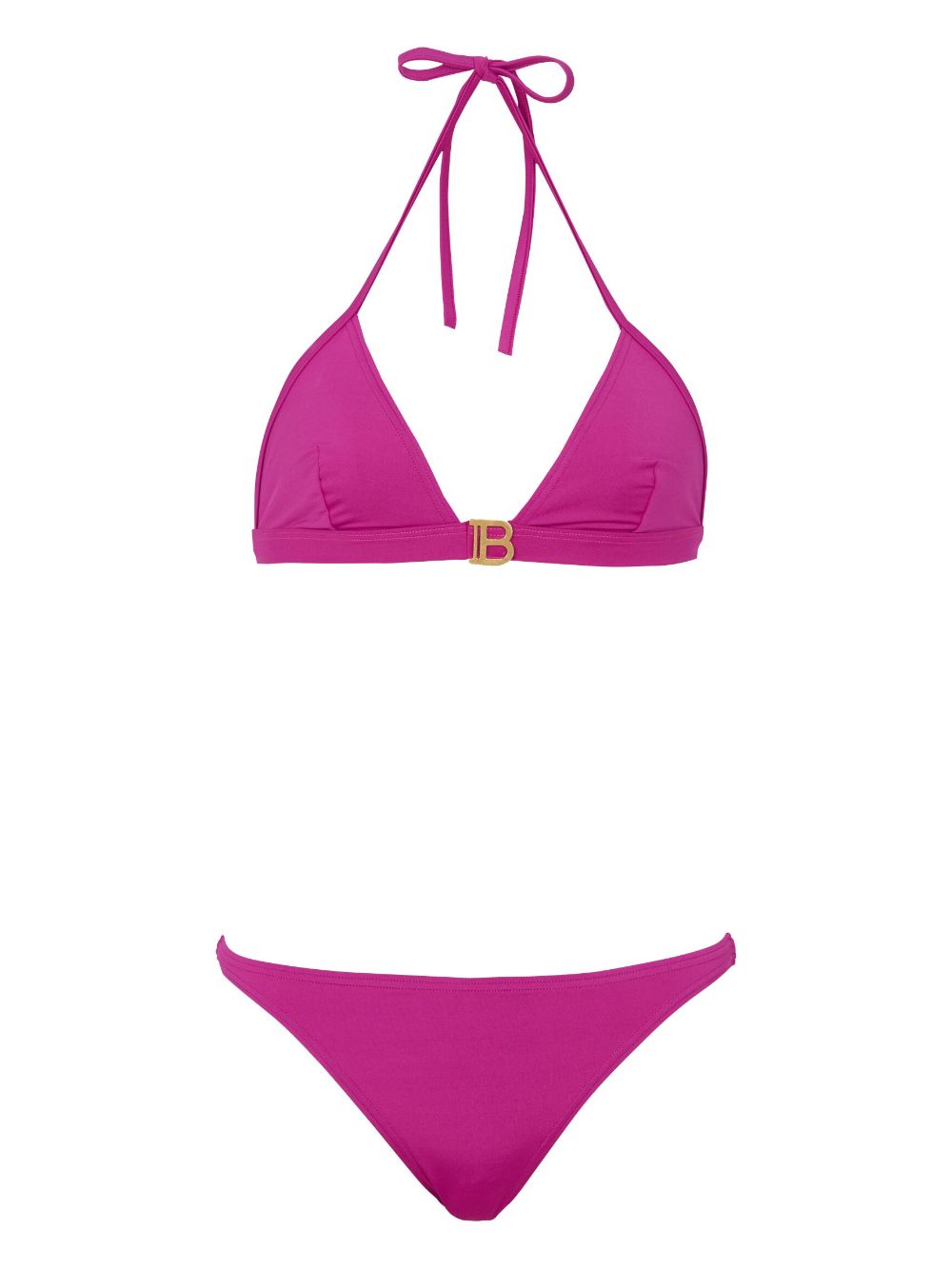 Balmain B-plaque triangle bikini set - Pink von Balmain
