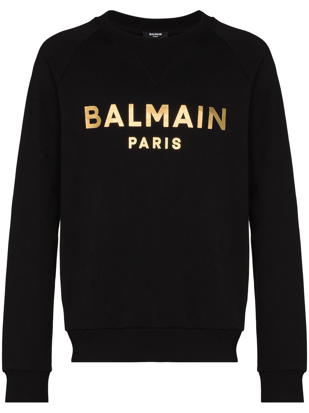 Balmain logo-print cotton sweatshirt - Black von Balmain