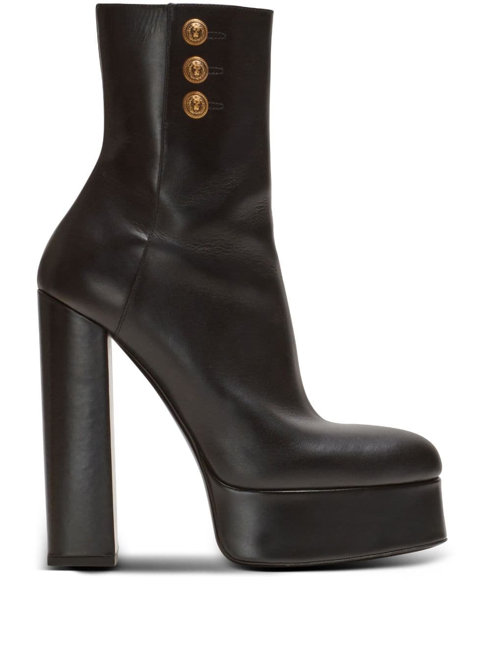 Balmain Brune 135mm leather ankle boots - Black von Balmain