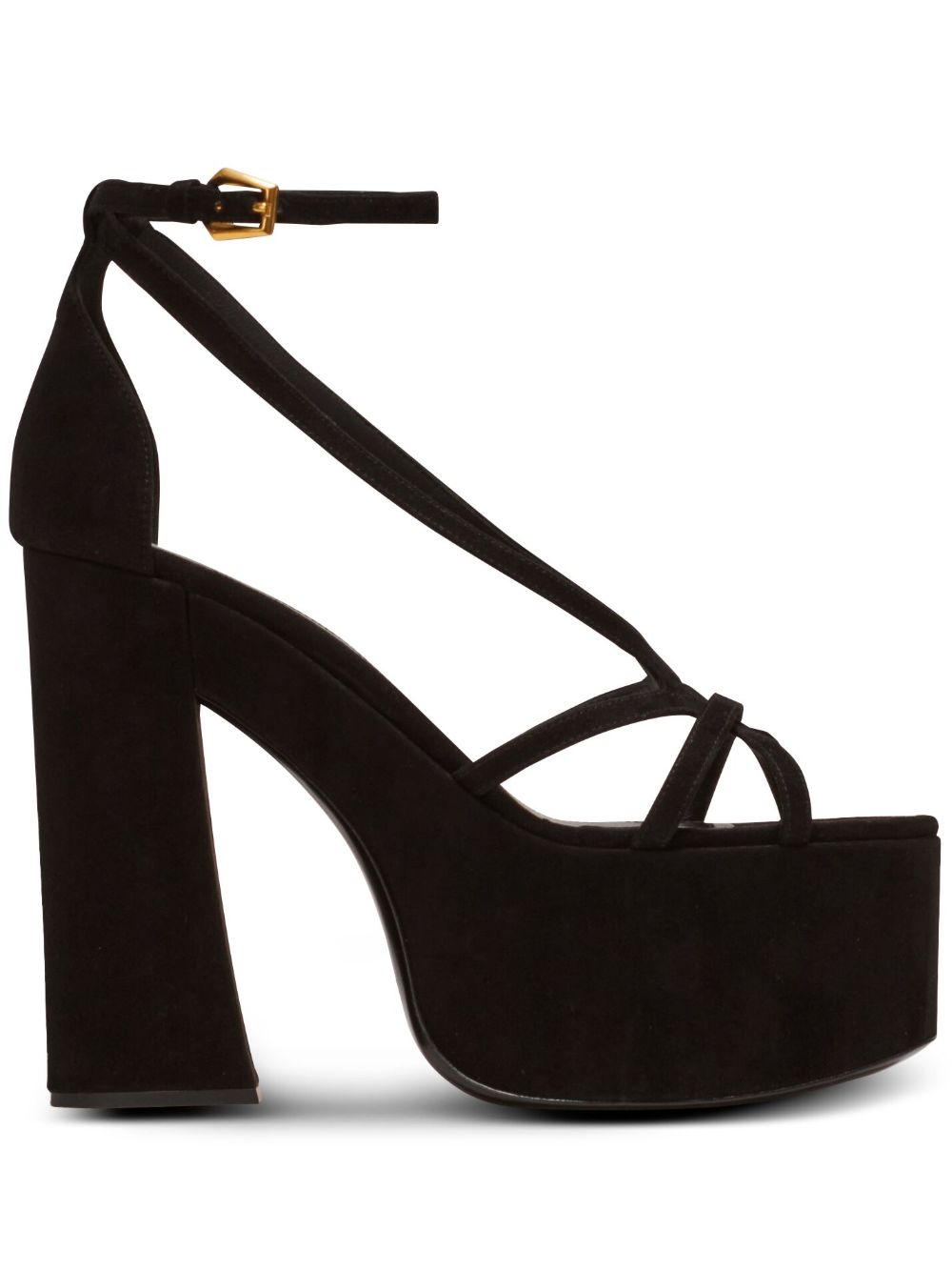 Balmain Cam 160mm suede platform sandals - Black von Balmain