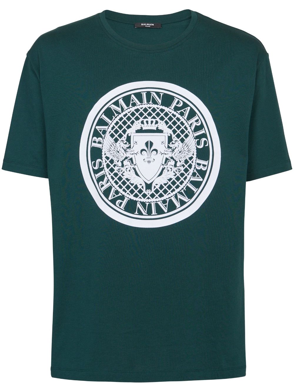 Balmain Coin Flock organic-cotton T-shirt - Green von Balmain