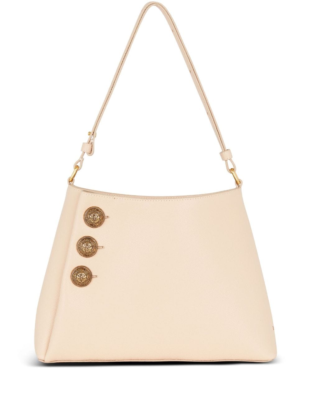 Balmain Embleme leather shoulder bag - Neutrals von Balmain