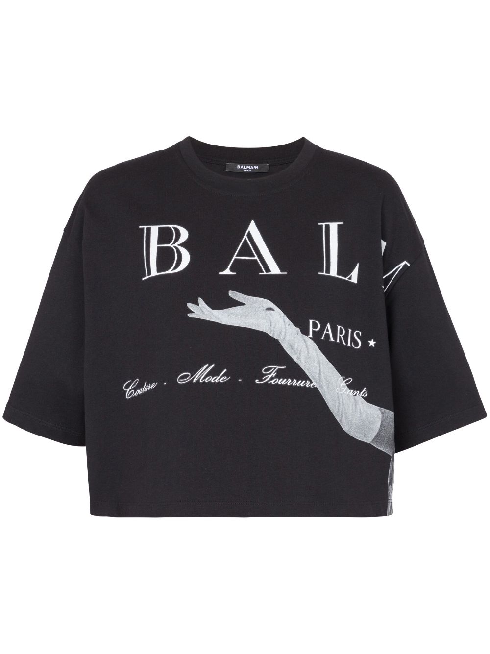 Balmain Jolie- Madame print T-shirt - Black von Balmain