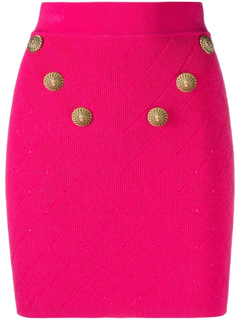 Balmain button-embellished miniskirt - Pink von Balmain