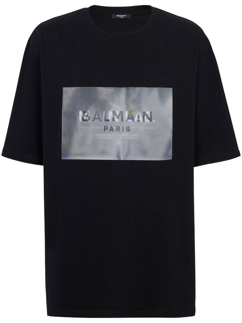 Balmain Main Lab Holographic T-Shirt - Black von Balmain