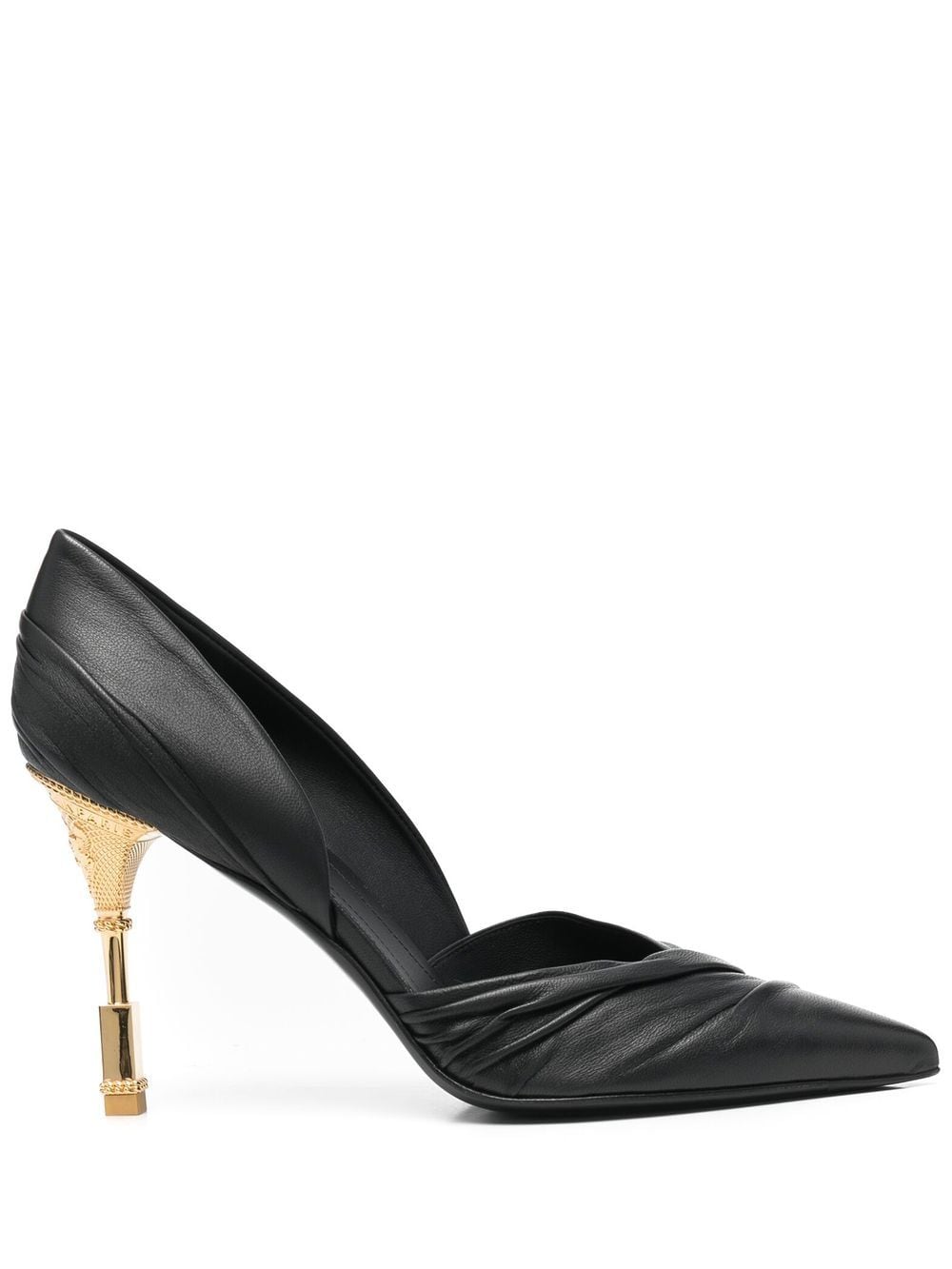 Balmain Moneta 100mm leather pumps - Black von Balmain