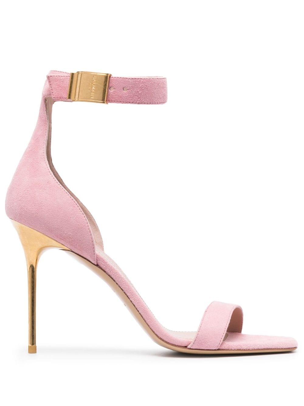 Balmain Uma 105mm suede sandals - Pink von Balmain