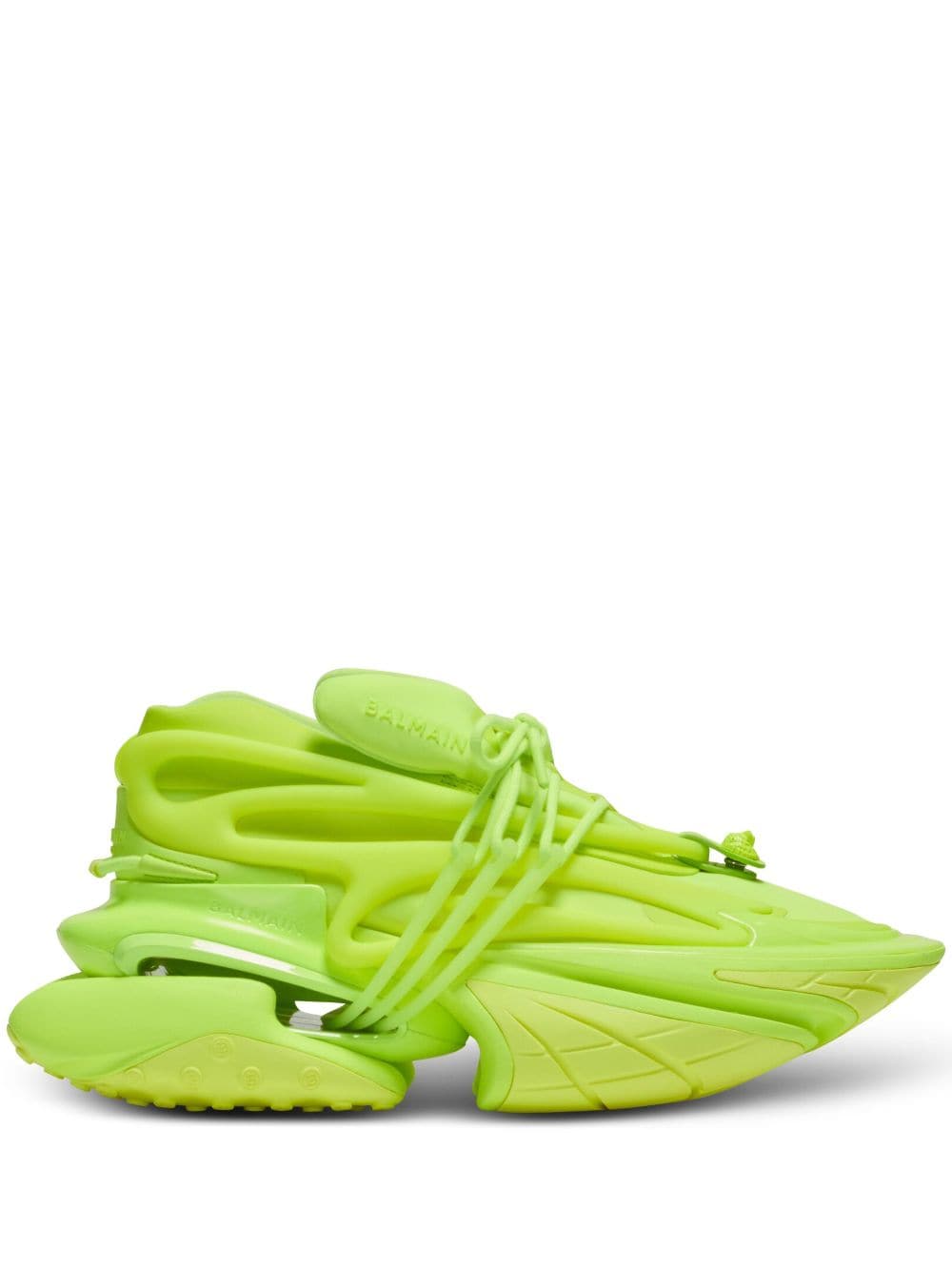 Balmain Unicorn Neoprene & Rubberized leather sneakers - Green von Balmain