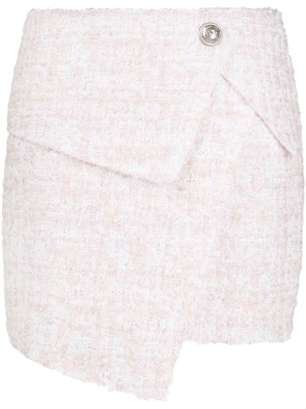 Balmain asymmetric bouclé skirt - Pink von Balmain
