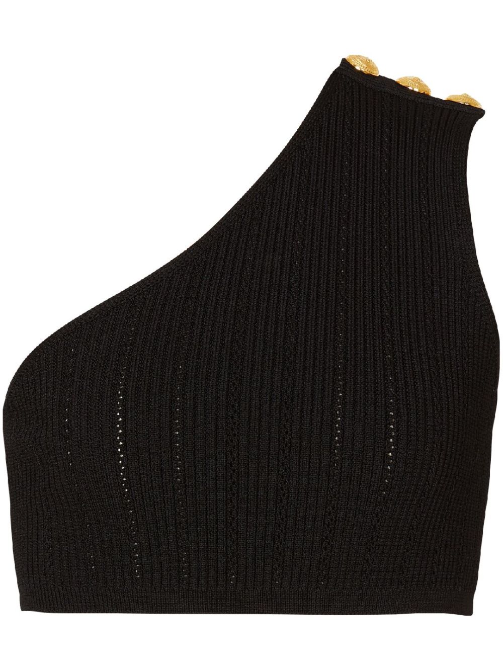 Balmain asymmetric knit top - Black von Balmain