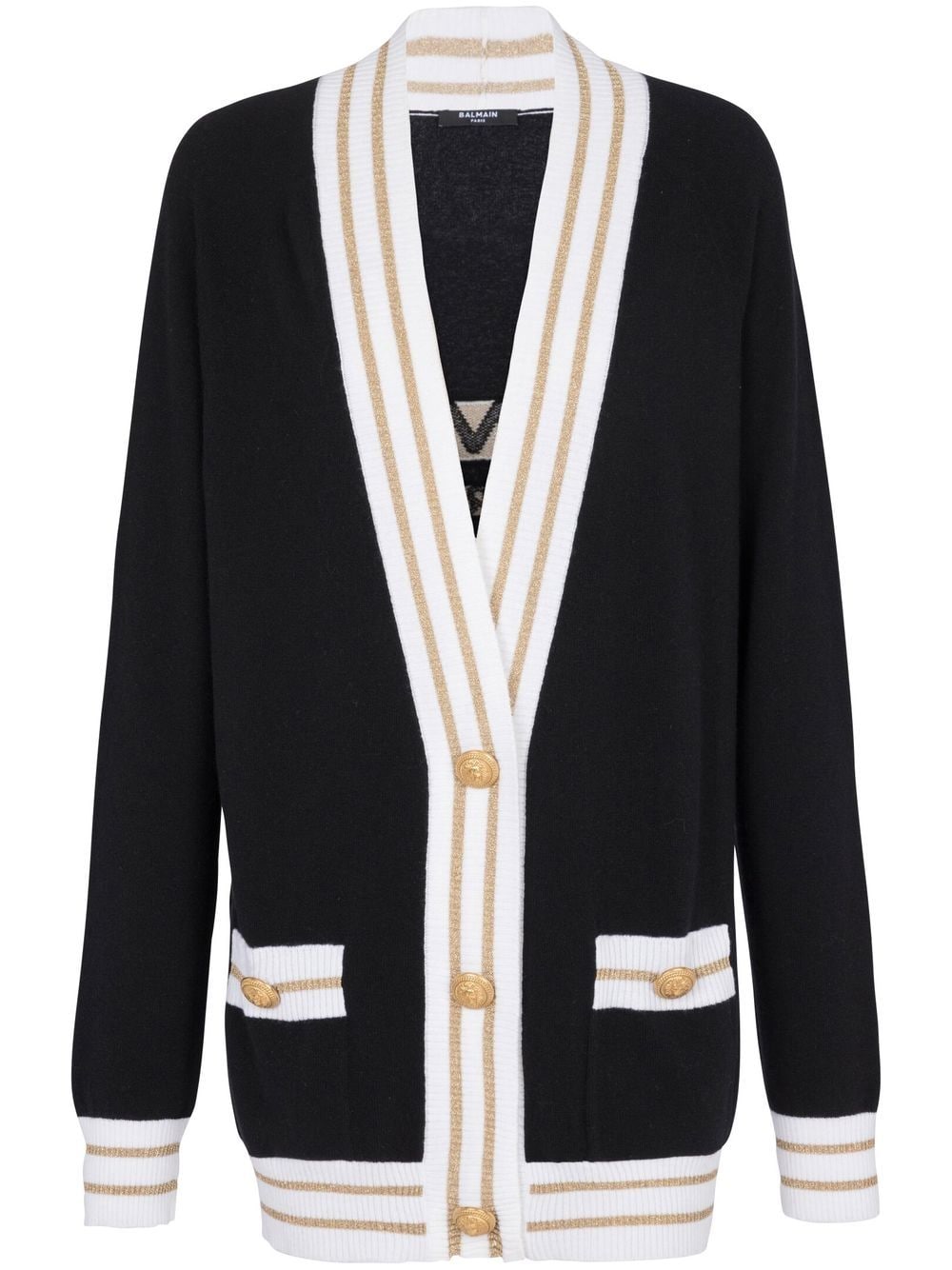 Balmain button-detail cardigan - Black von Balmain