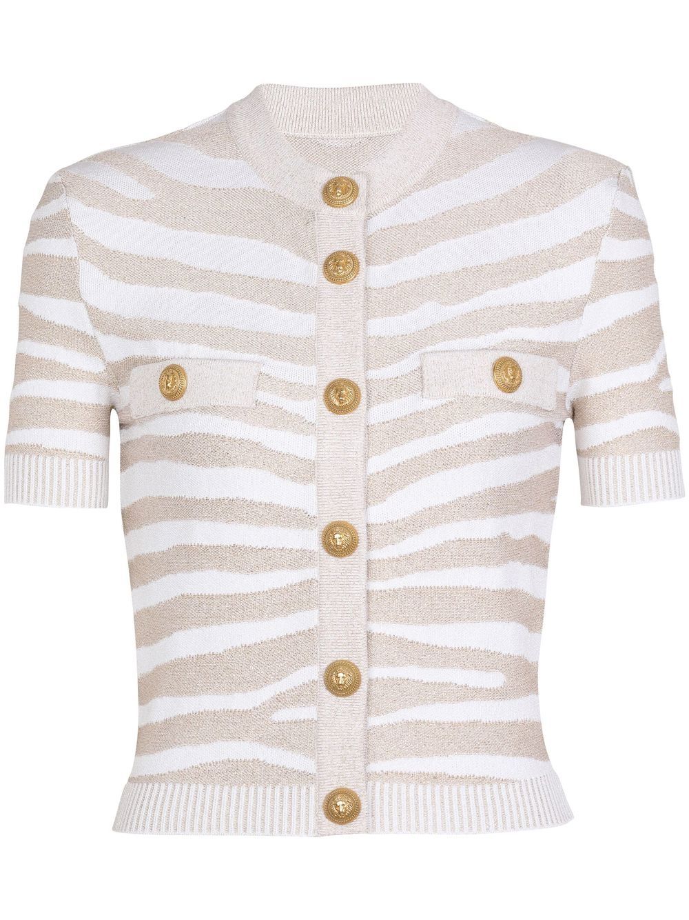 Balmain button-detail knitted cardigan - Neutrals von Balmain