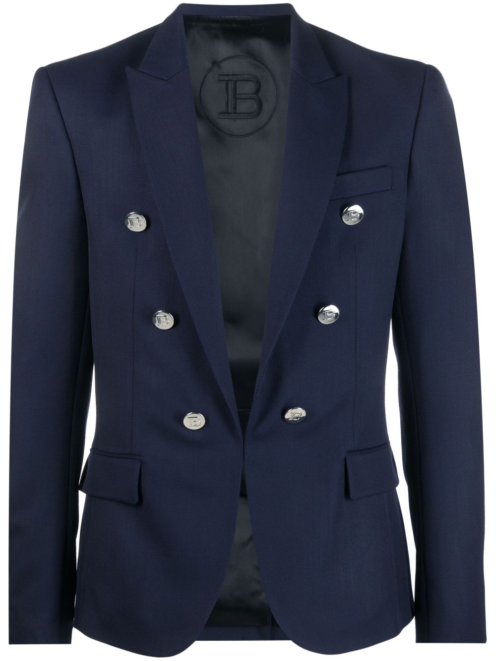 Balmain button-detailed wool blazer - Blue von Balmain