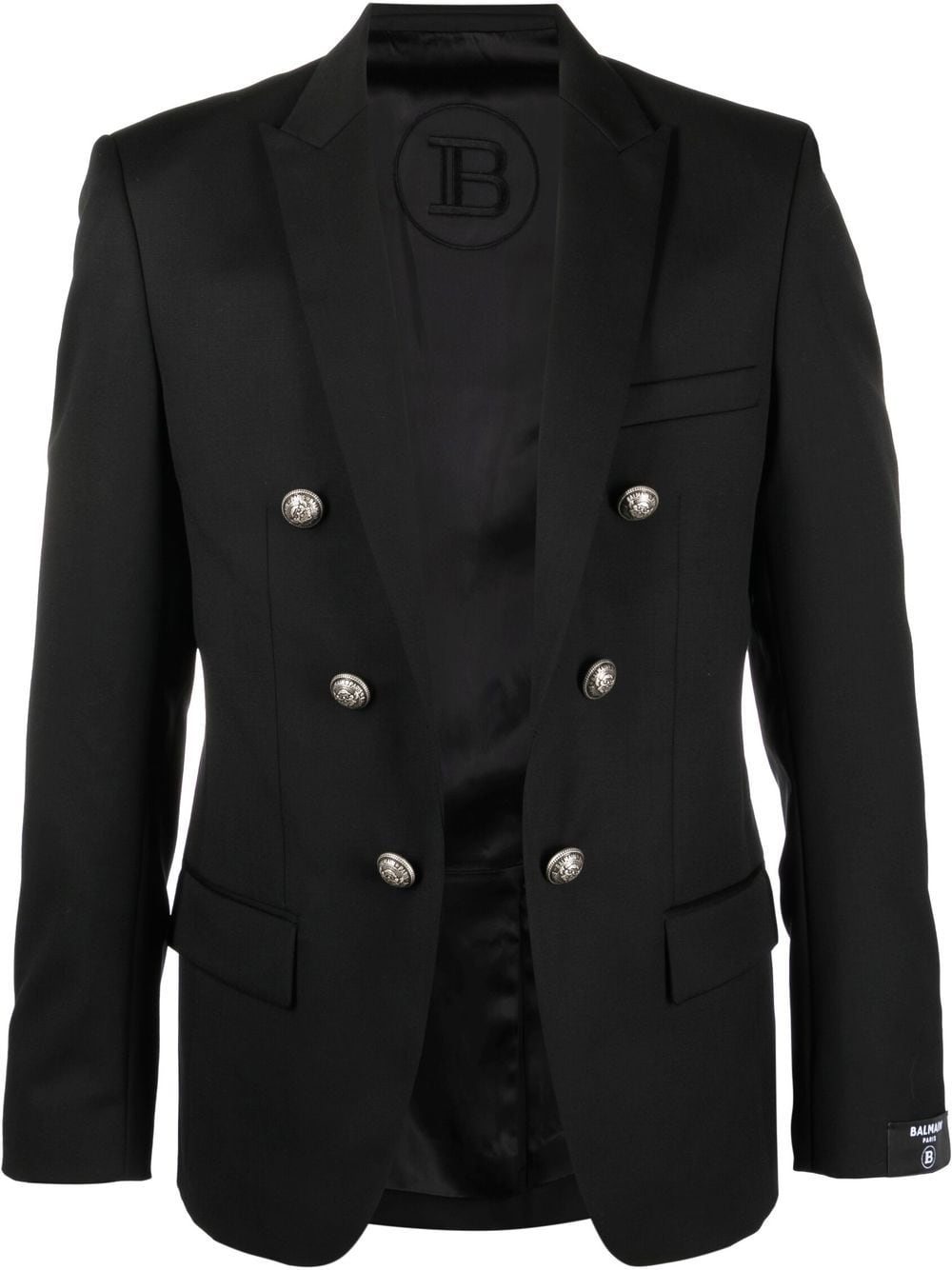 Balmain button-detailing slim blazer - Blue von Balmain