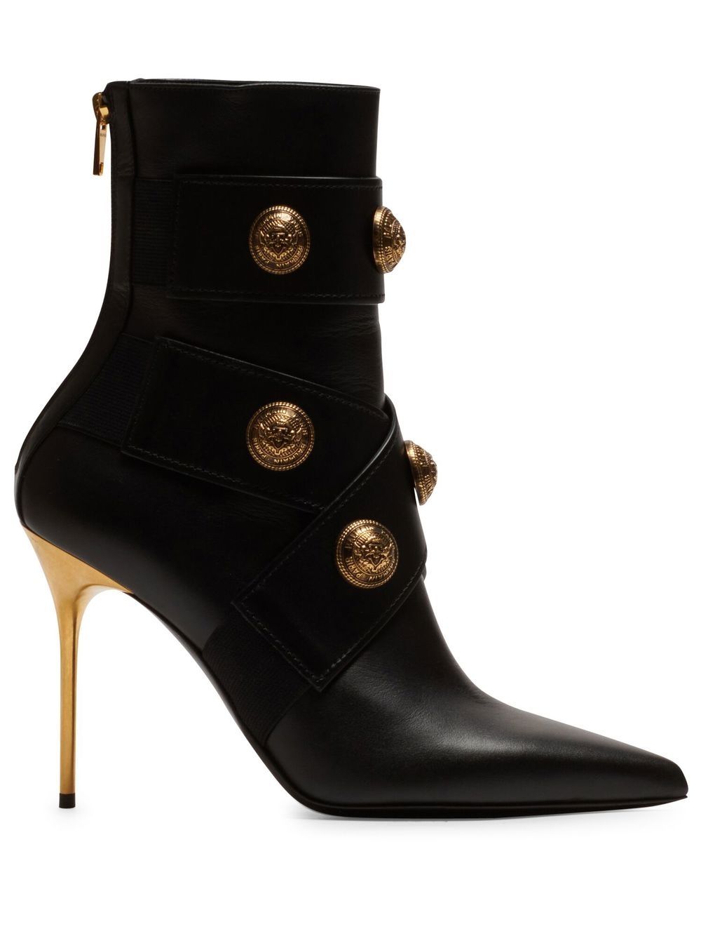 Balmain button-embellished ankle boots - Black von Balmain