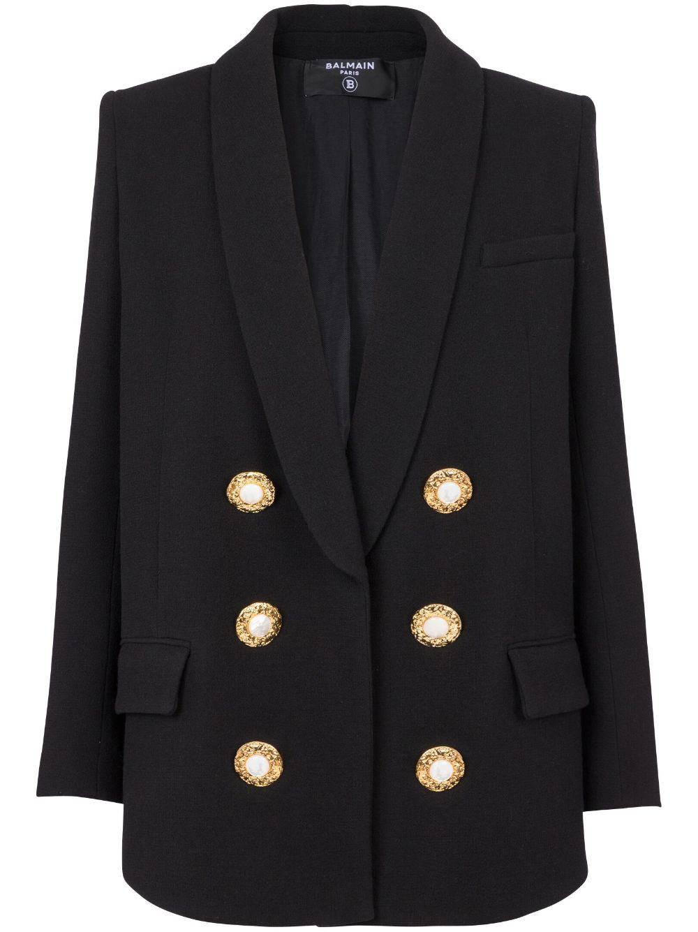 Balmain button-fastening double-breasted jacket - Black von Balmain