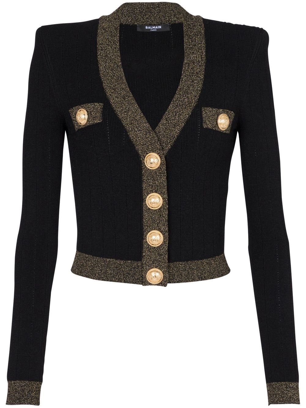 Balmain button-front knitted cardigan - Black von Balmain