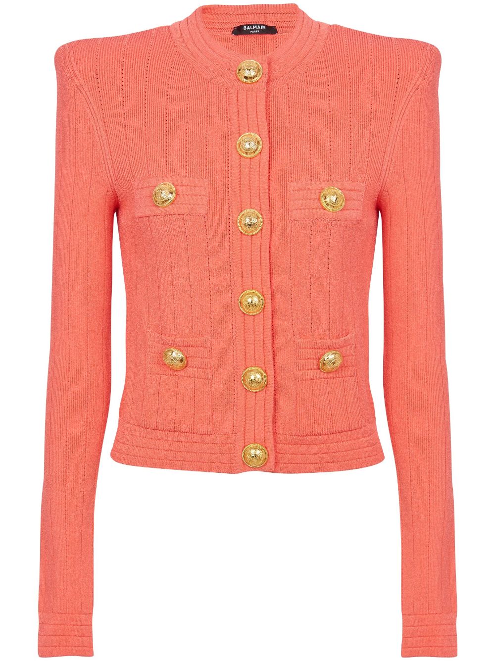 Balmain buttoned fine-knit cardigan - Pink von Balmain