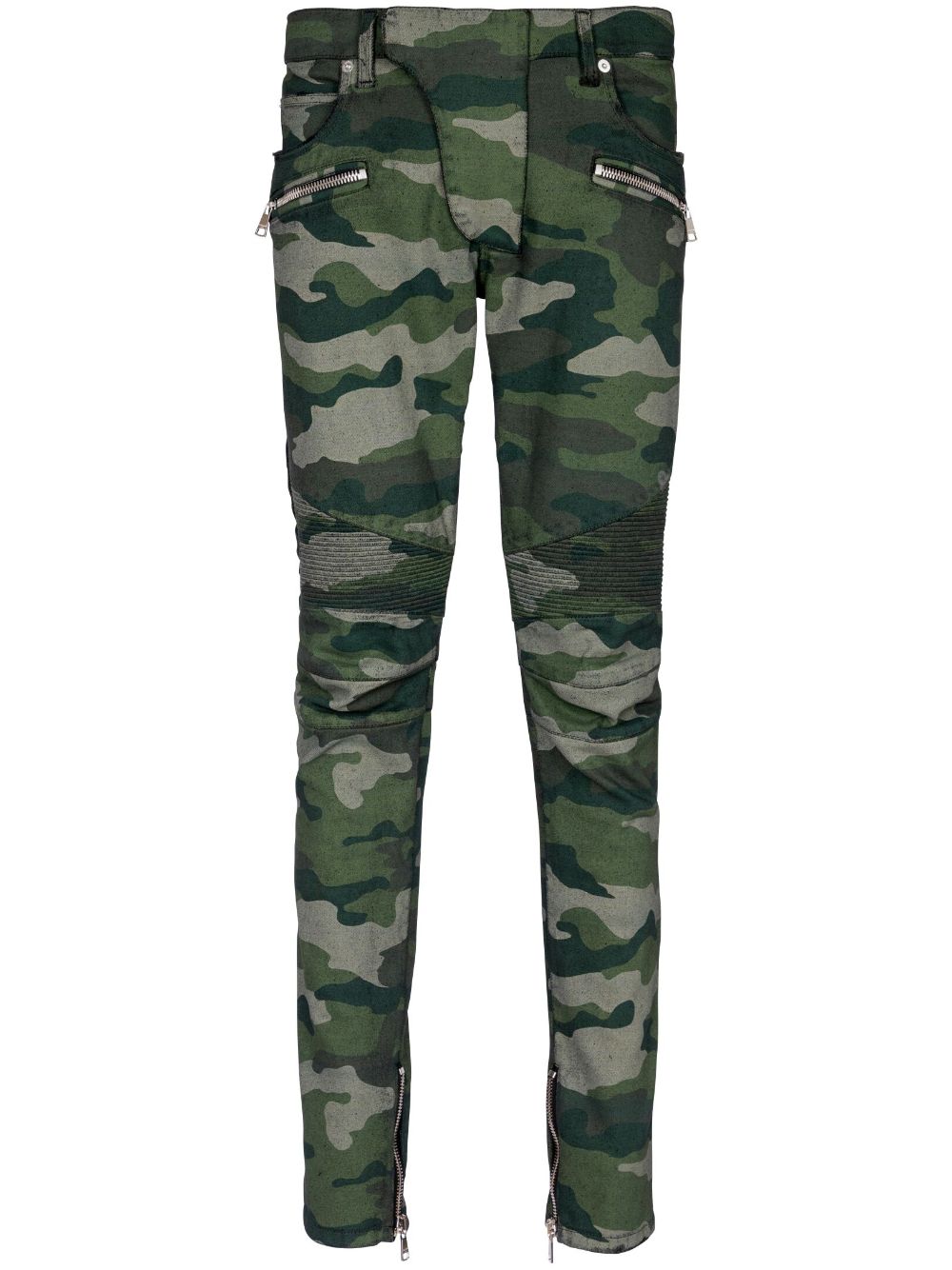 Balmain camouflage-print slim jeans - Green von Balmain