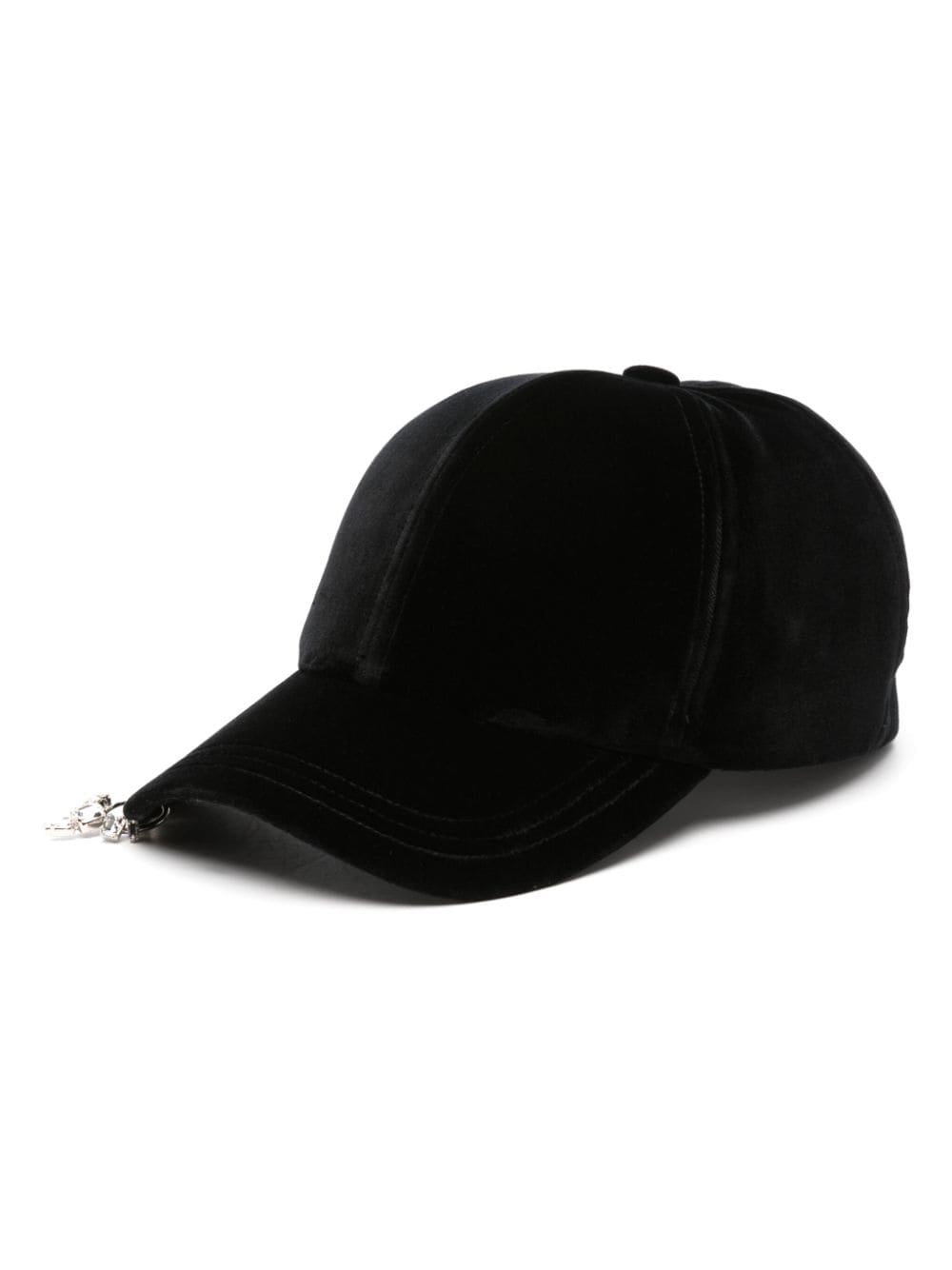 Balmain charm-detail velvet cap - Black von Balmain