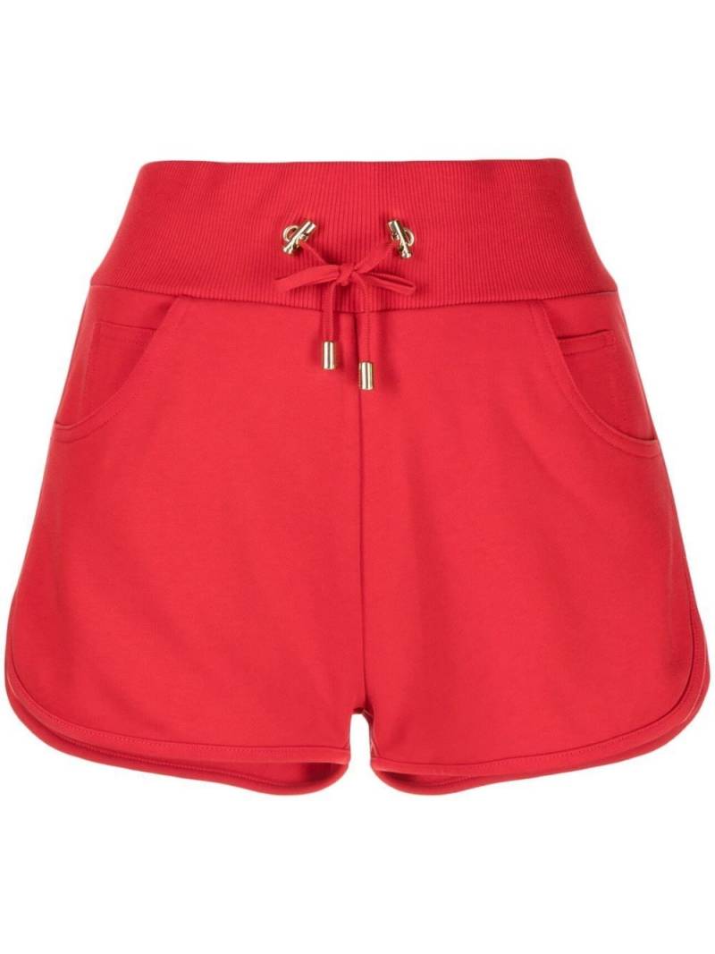 Balmain contrast-pocket drawstring shorts - Red von Balmain