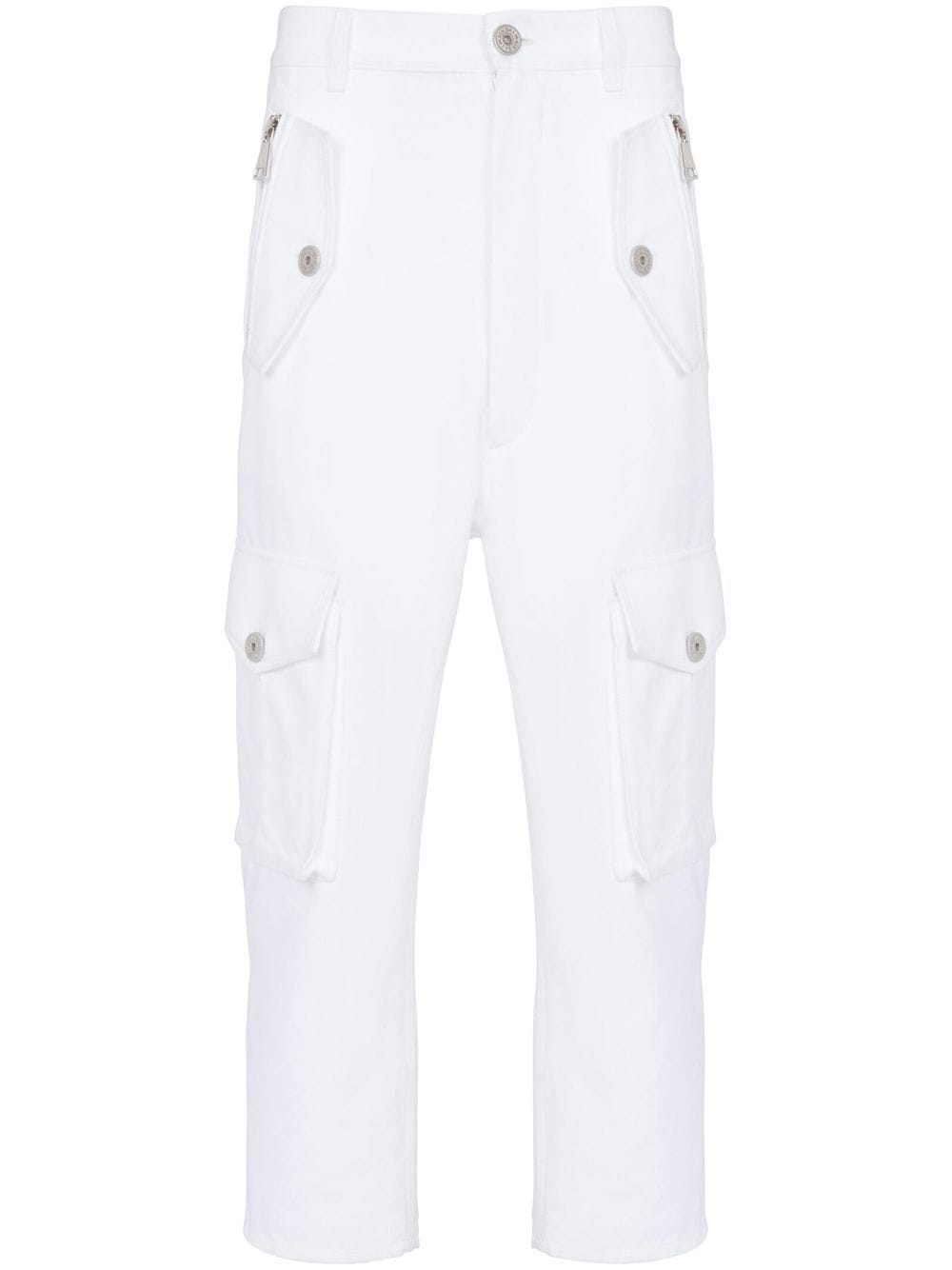 Balmain cropped cargo trousers - White von Balmain